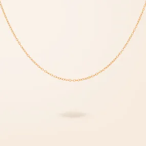 10K Gold Adjustable Cable Chain Necklace