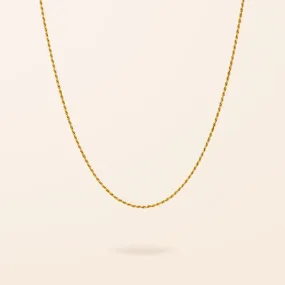 10K Gold Rope Chain Necklace