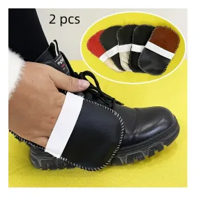 2PCS Shoe Shine Gloves - Imitation Cashmere Leather Surface Shoe Polishing Gloves