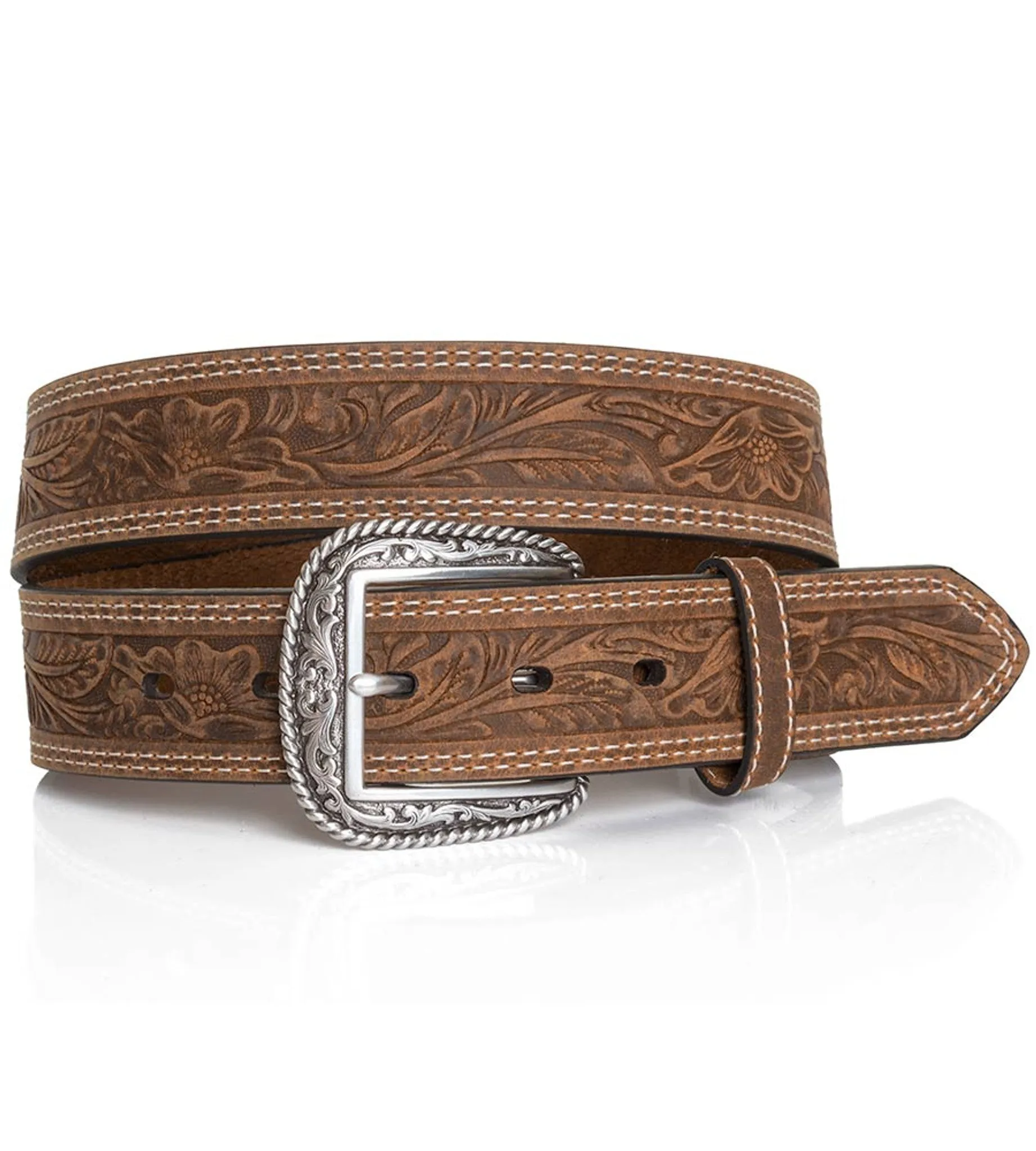 ARIAT Tooled Double Stitch Belt