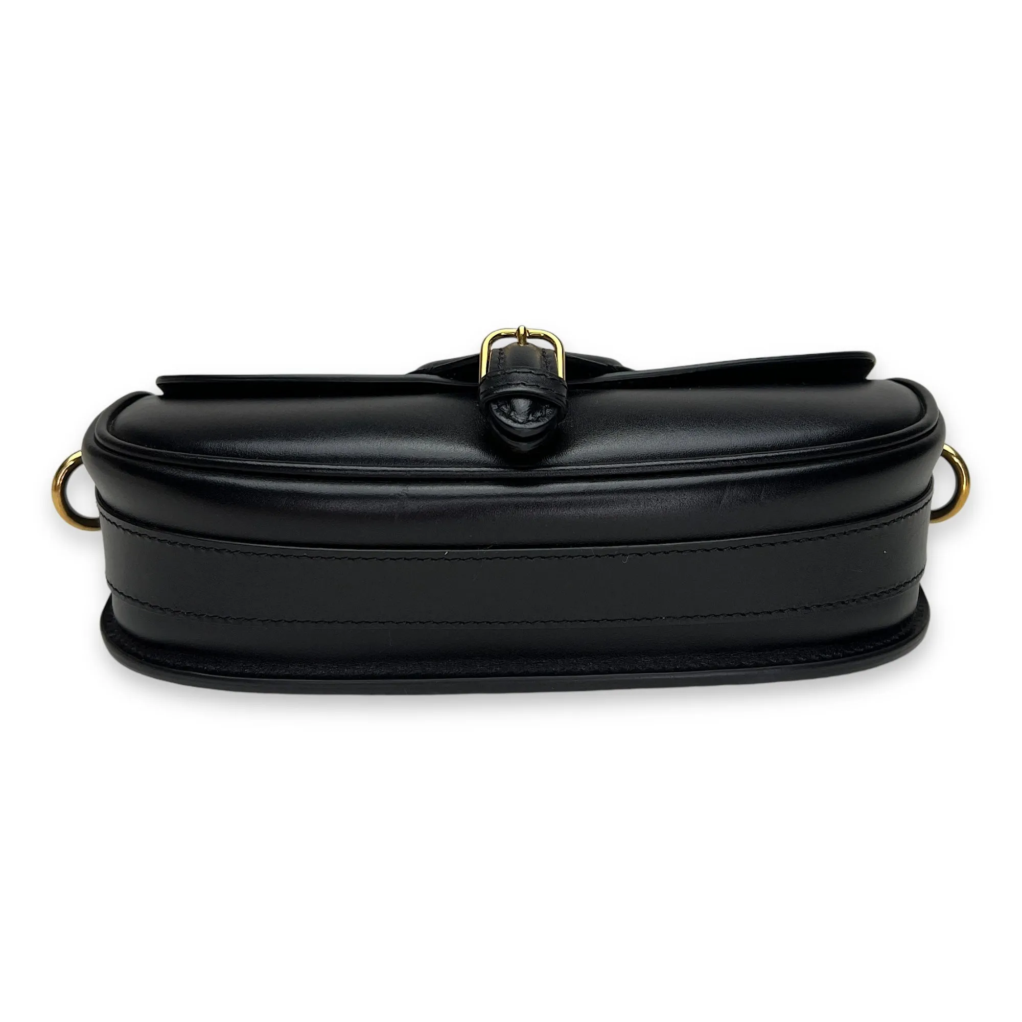 Bobby East West Crossbody bag in Calfskin, Gold Hardware