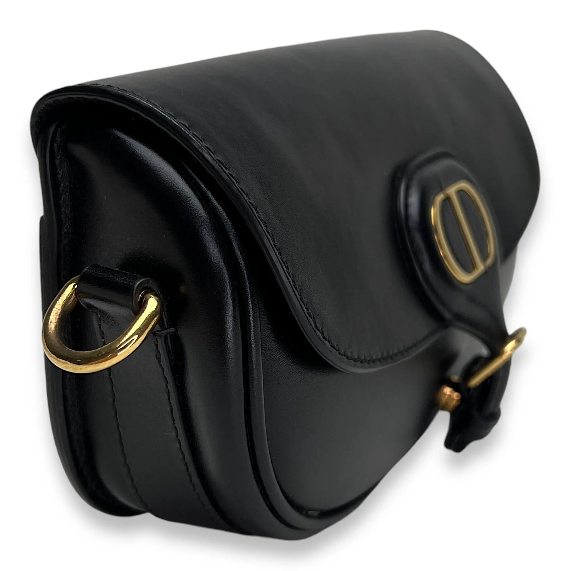 Bobby East West Crossbody bag in Calfskin, Gold Hardware