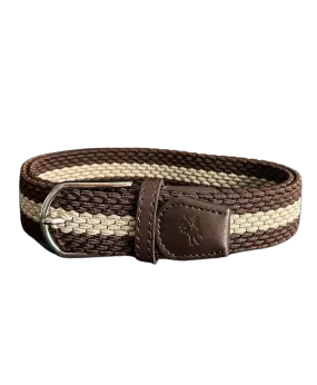 Braided Belt - Brown and Beige