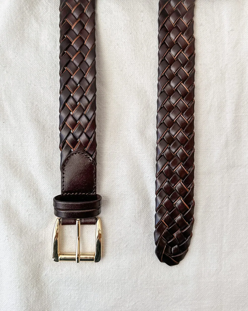 Callie Braided Belt - Brown