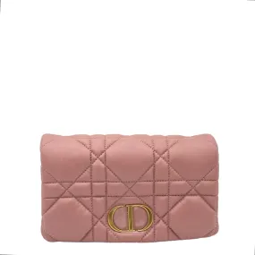 Caro Crossbody Bag Pink in Lambskin, Gold hardware