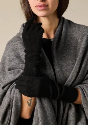 Cashmere Gloves in Black