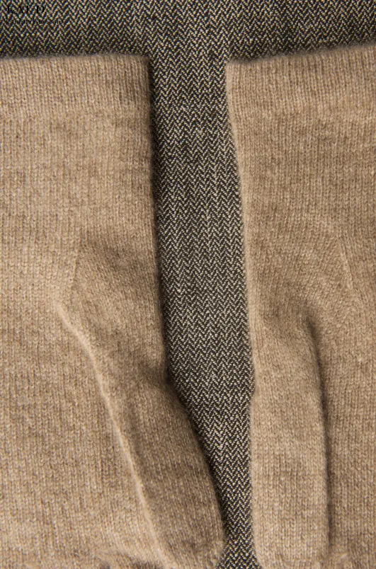 Cashmere Gloves - Womens - Wheat Heather