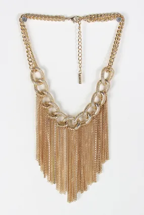 Chain Fringe Statement Necklace