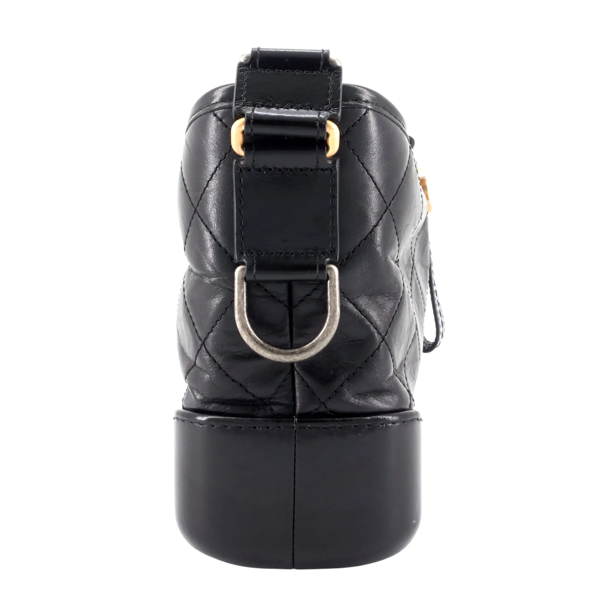 CHANEL Gabrielle Small Aged Leather Hobo Bag