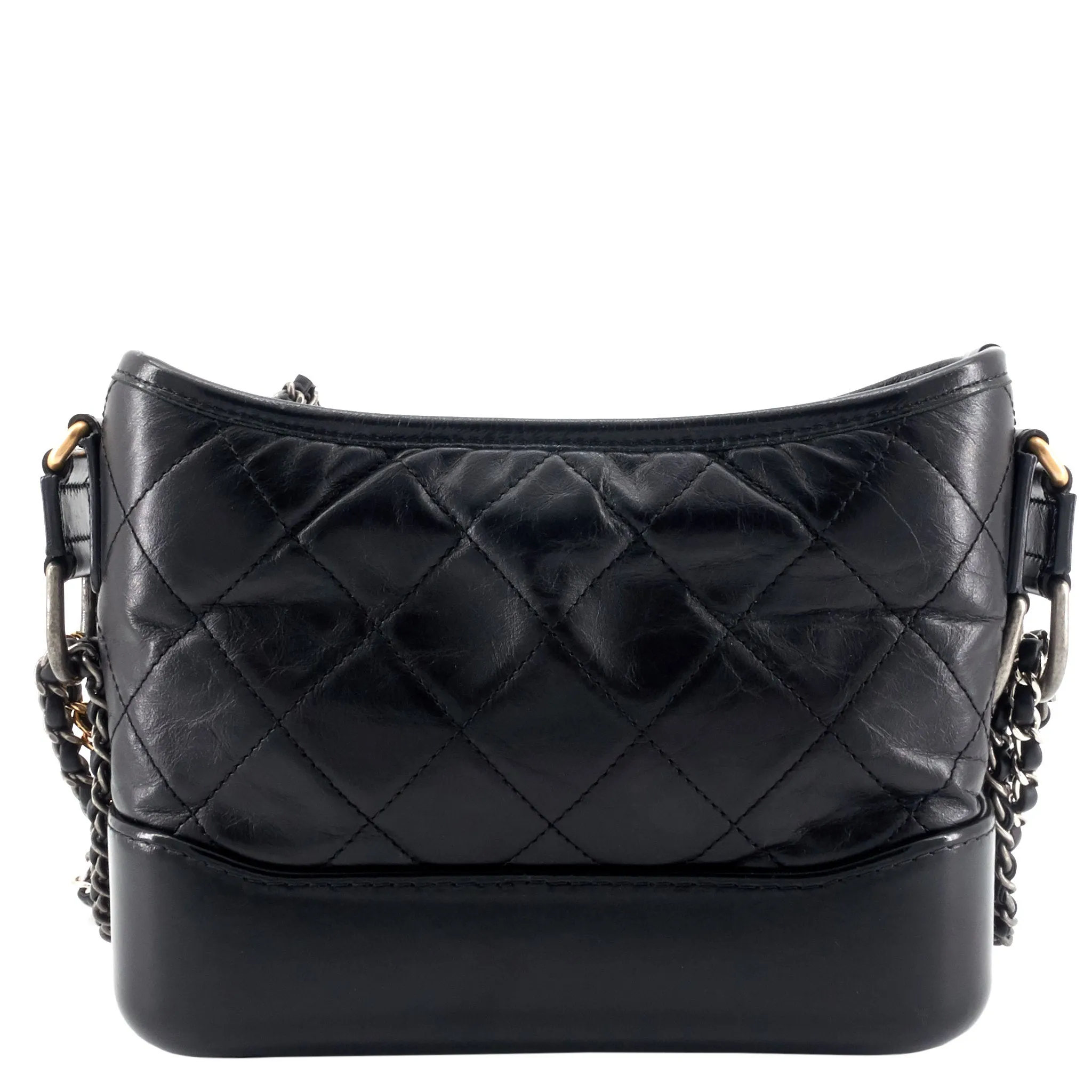 CHANEL Gabrielle Small Aged Leather Hobo Bag