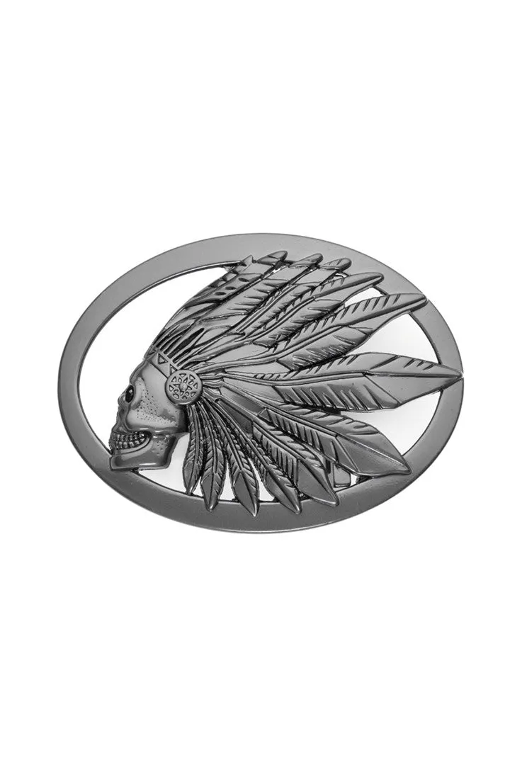 Crown of Feathers Belt Buckle