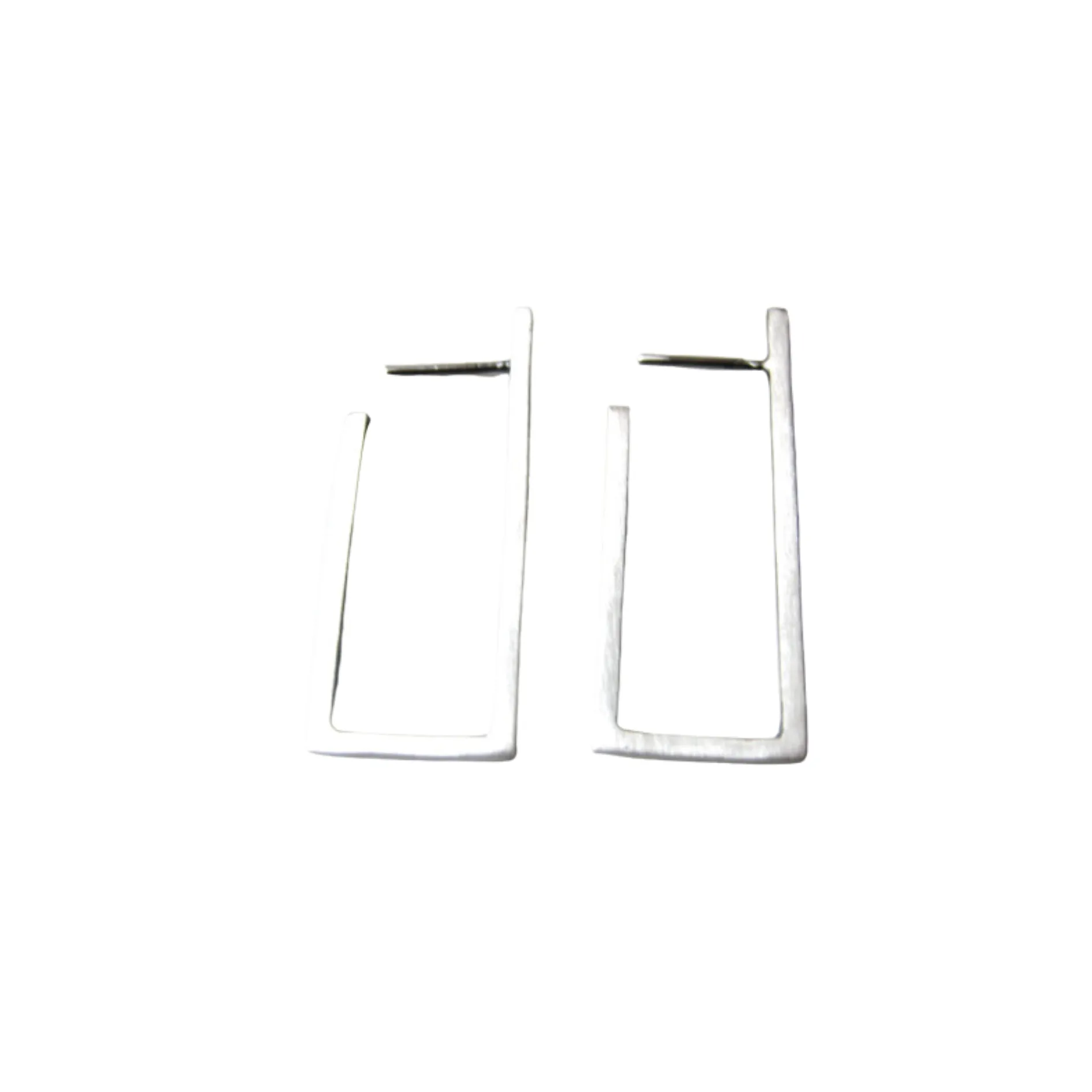 Cub Long Silver Earrings