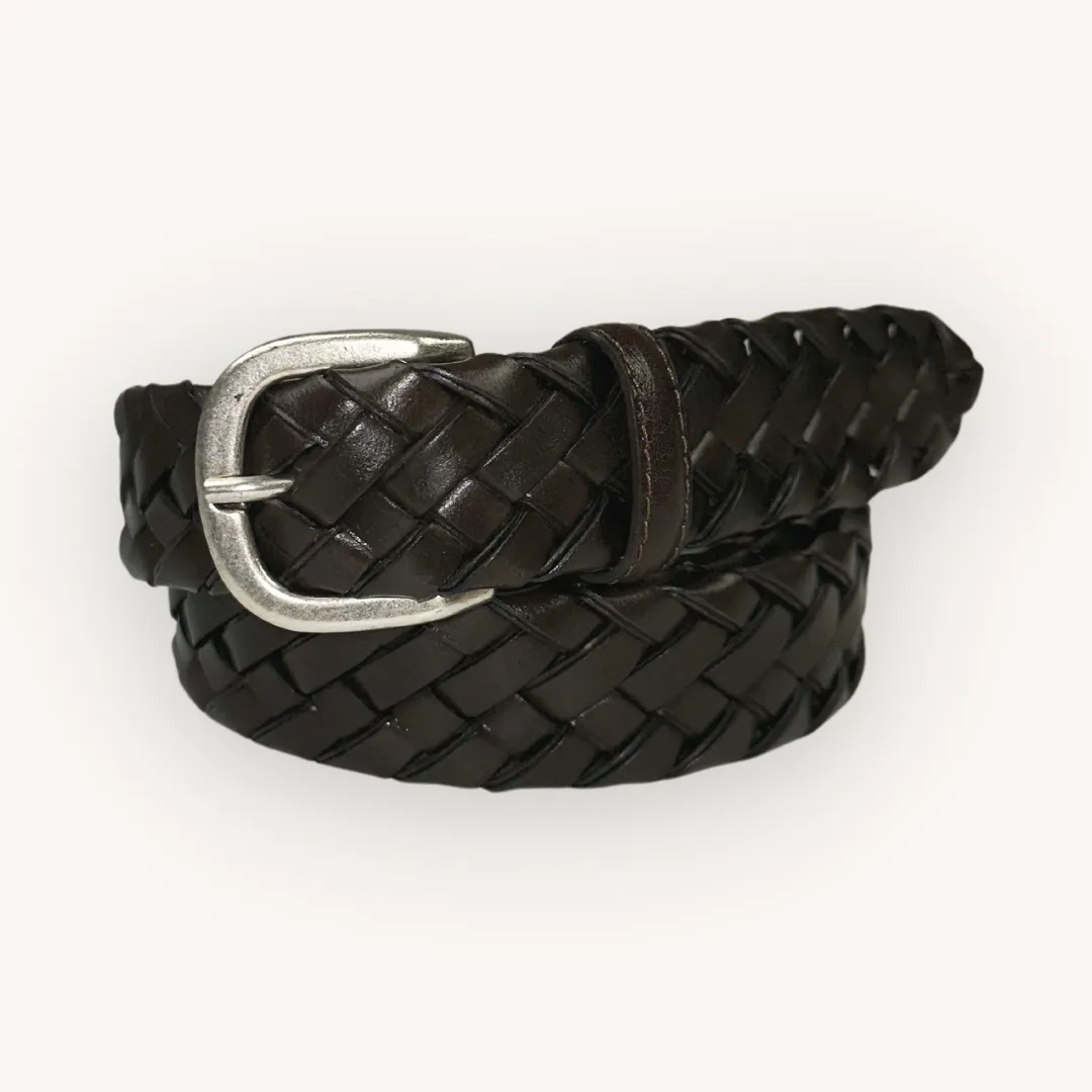 Dark Brown Braided Belt