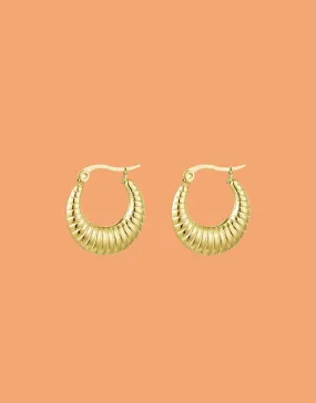 Detailed bold hoop earrings