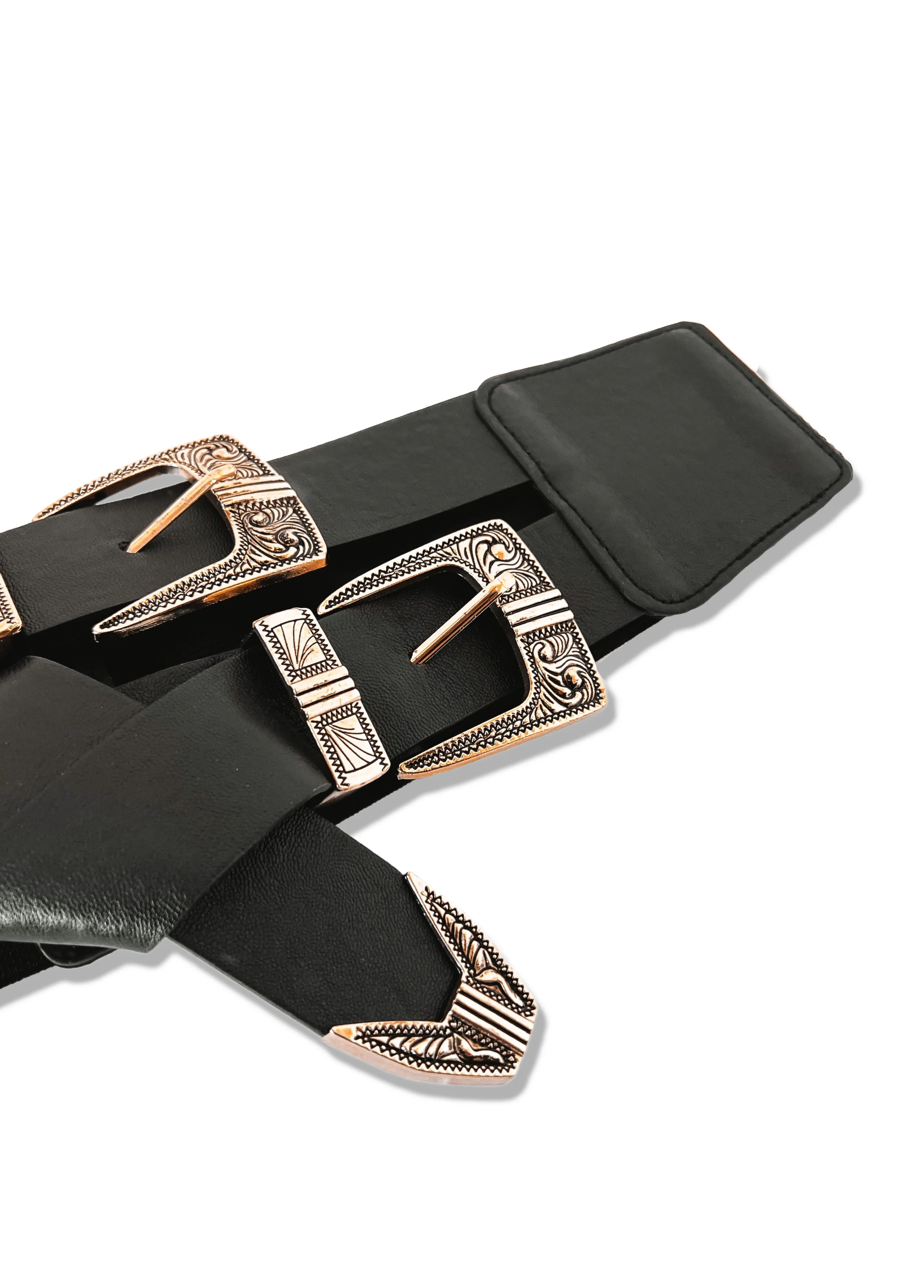 DOUBLE BUCKLE BAND BELT