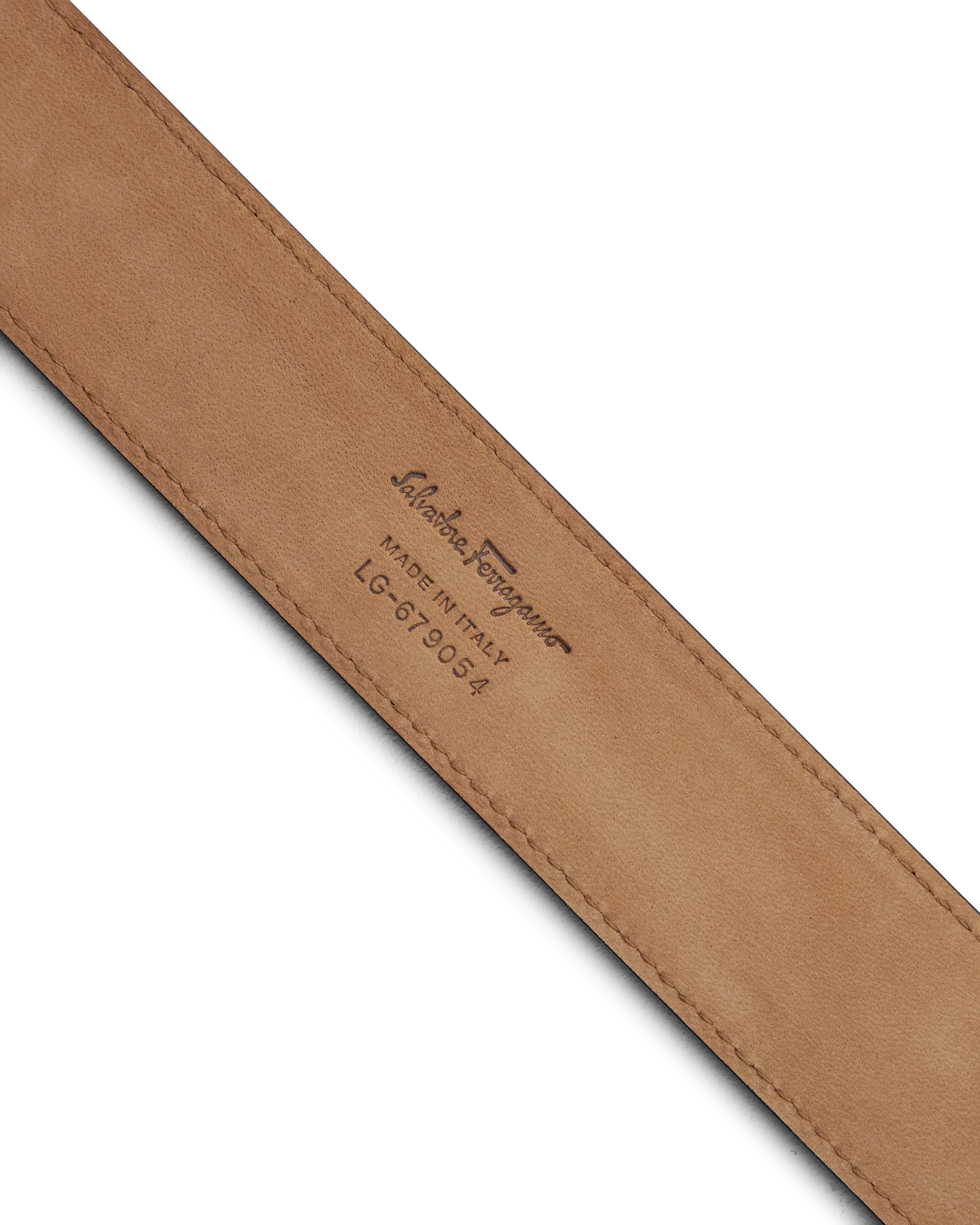 Double Gancini Suede Belt