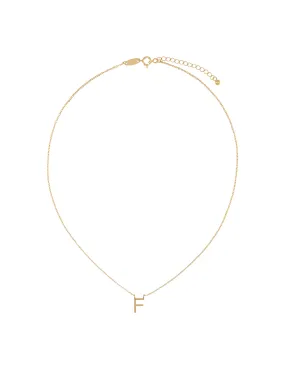 Elly Lou Timeless Initial Necklace - F- Gold