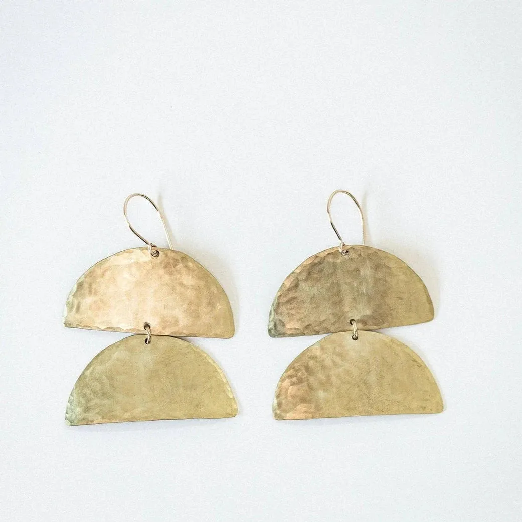 Enarmoured // Catapillar Earrings Brass