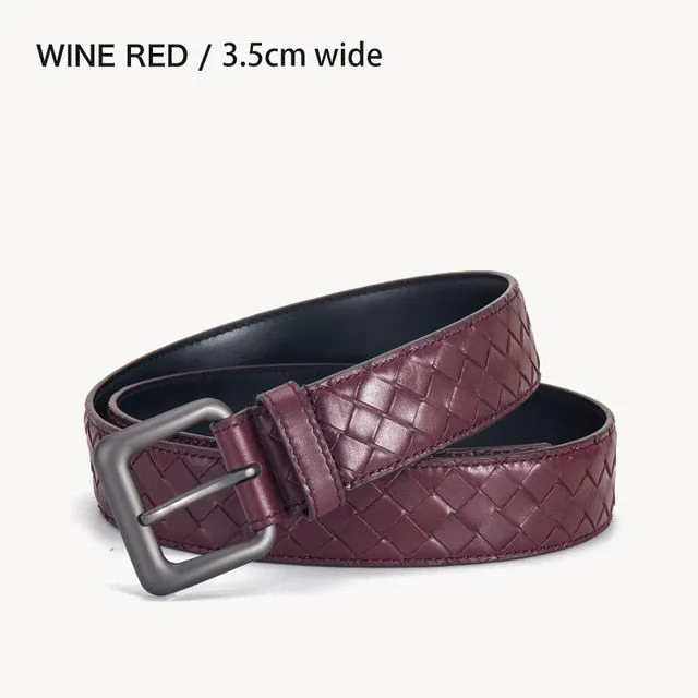 Genuine Leather Braided Luxury Style Belt