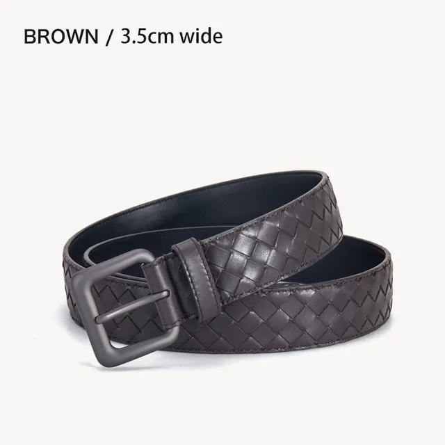 Genuine Leather Braided Luxury Style Belt