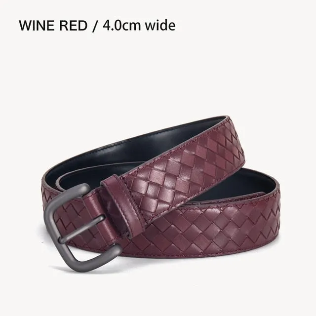 Genuine Leather Braided Luxury Style Belt