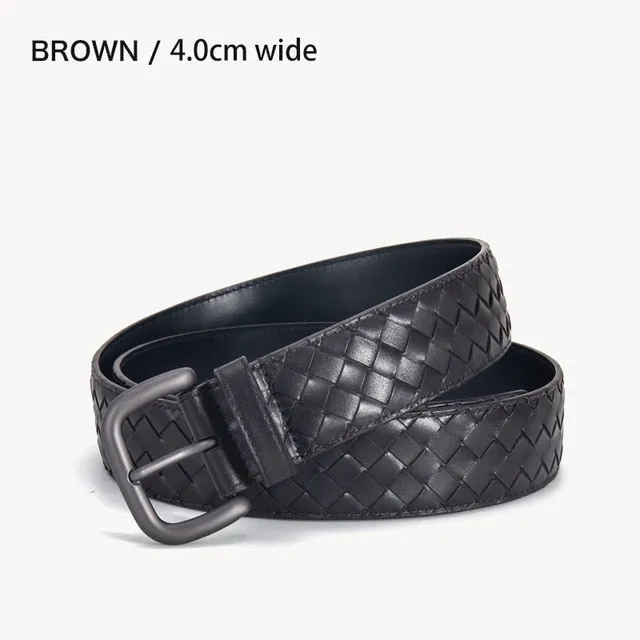 Genuine Leather Braided Luxury Style Belt