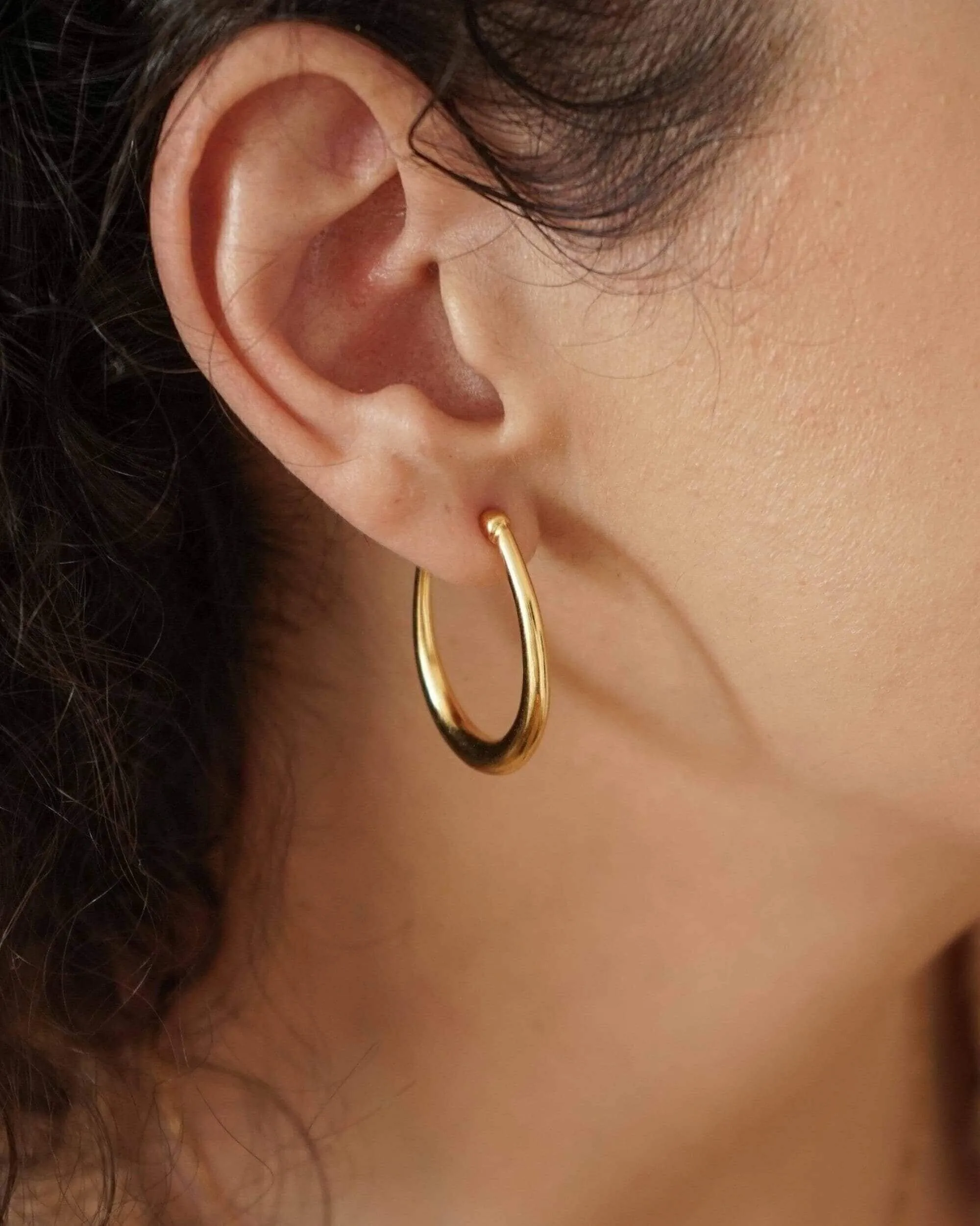 Gold Bold Hoop Earrings