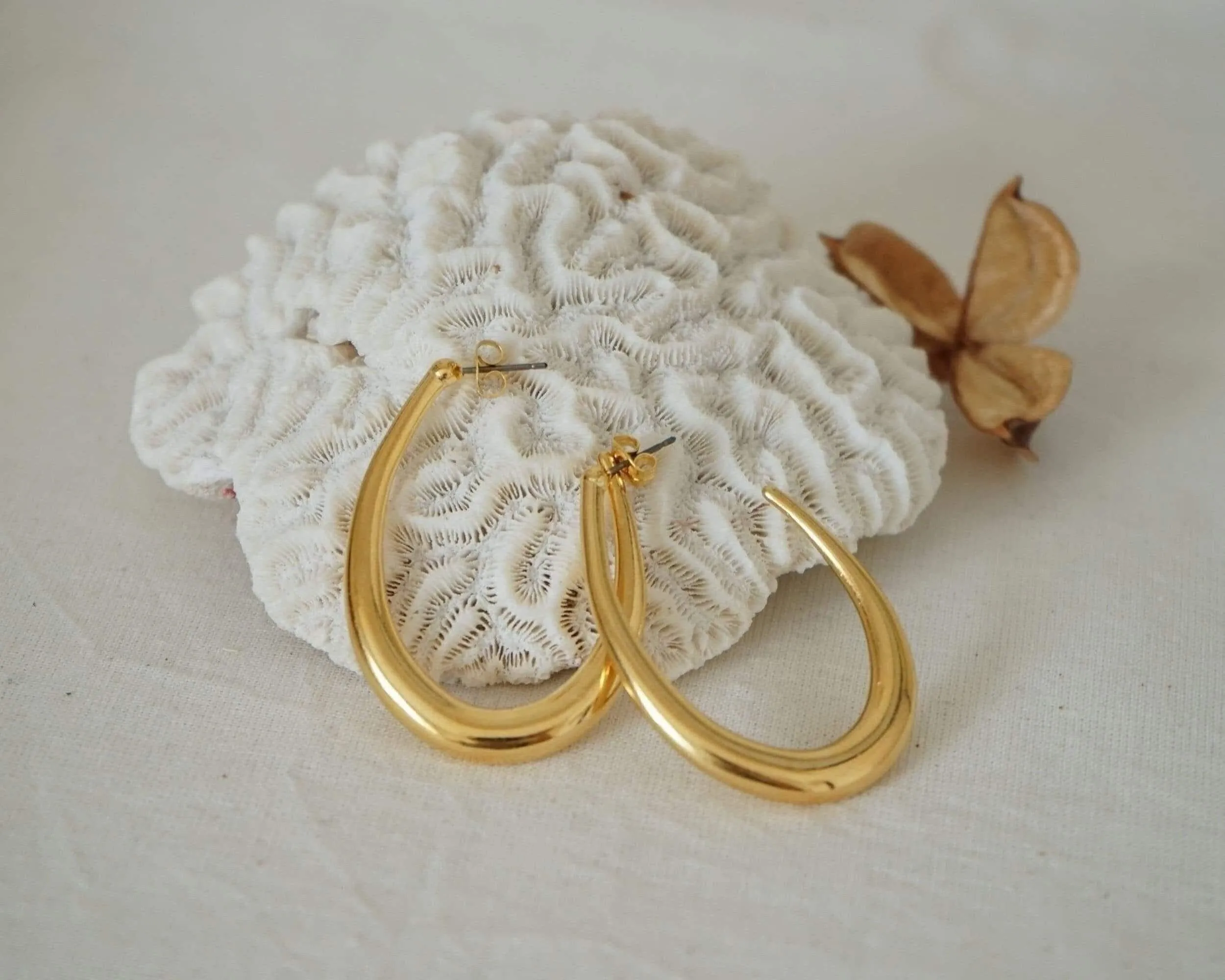 Gold Bold Hoop Earrings