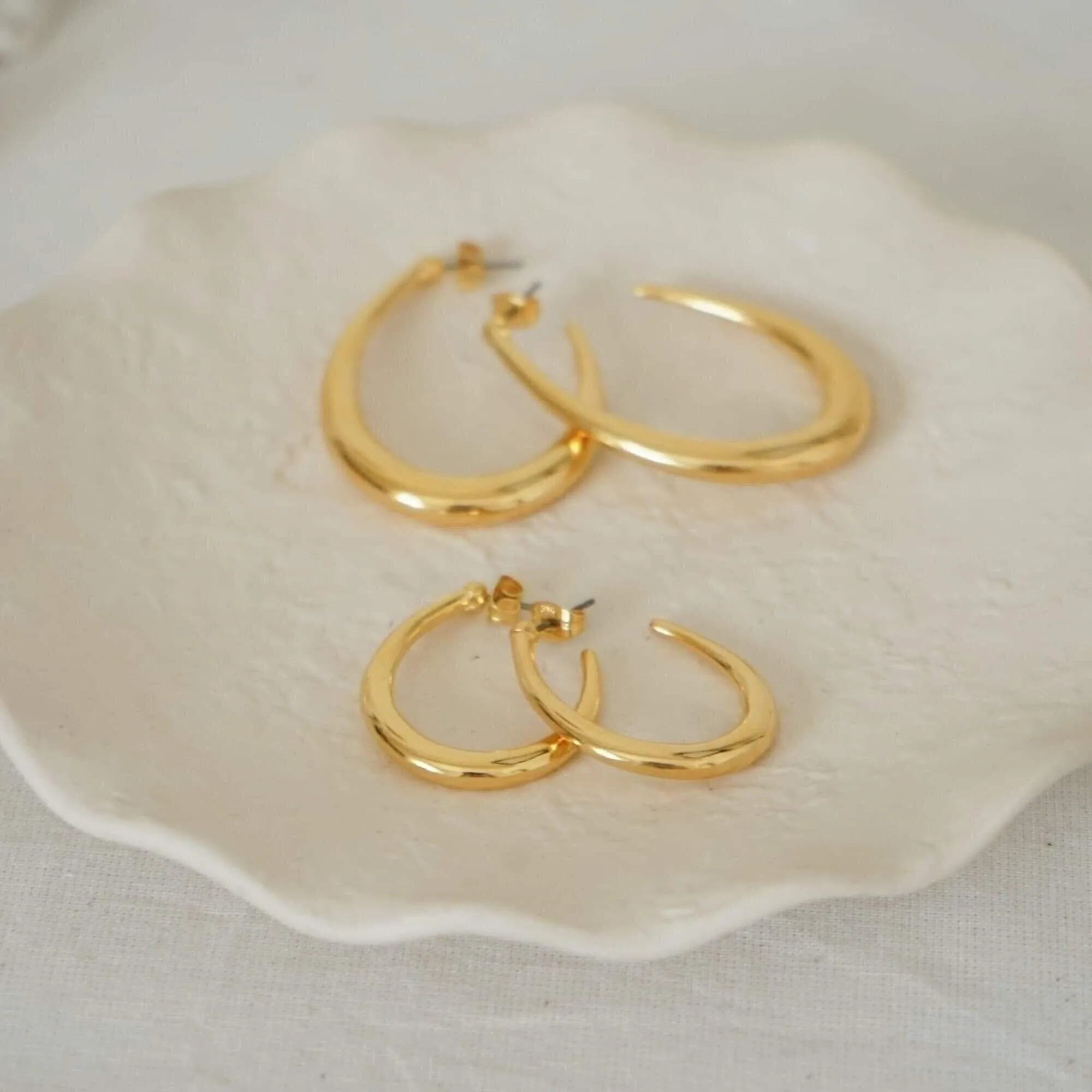 Gold Bold Hoop Earrings