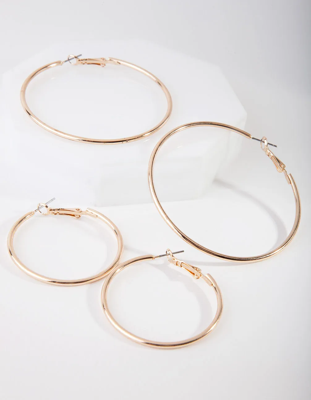 Gold Mixed Hoop Earring Pack