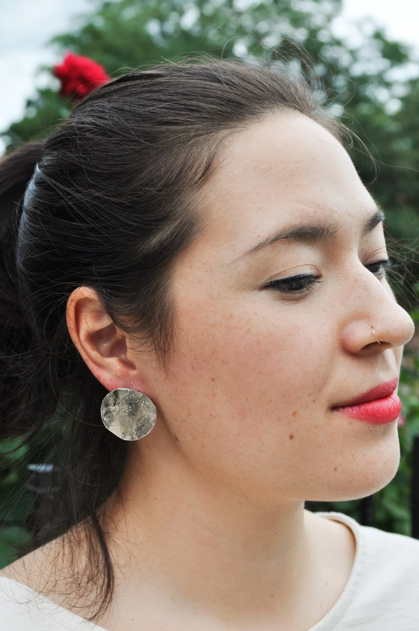 Hawkly Full Moon Lunar Earrings (Bronze or Silver)