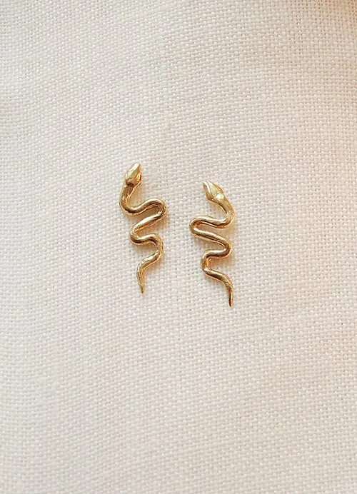 Hawkly Serpent Earrings (Bronze or Silver)