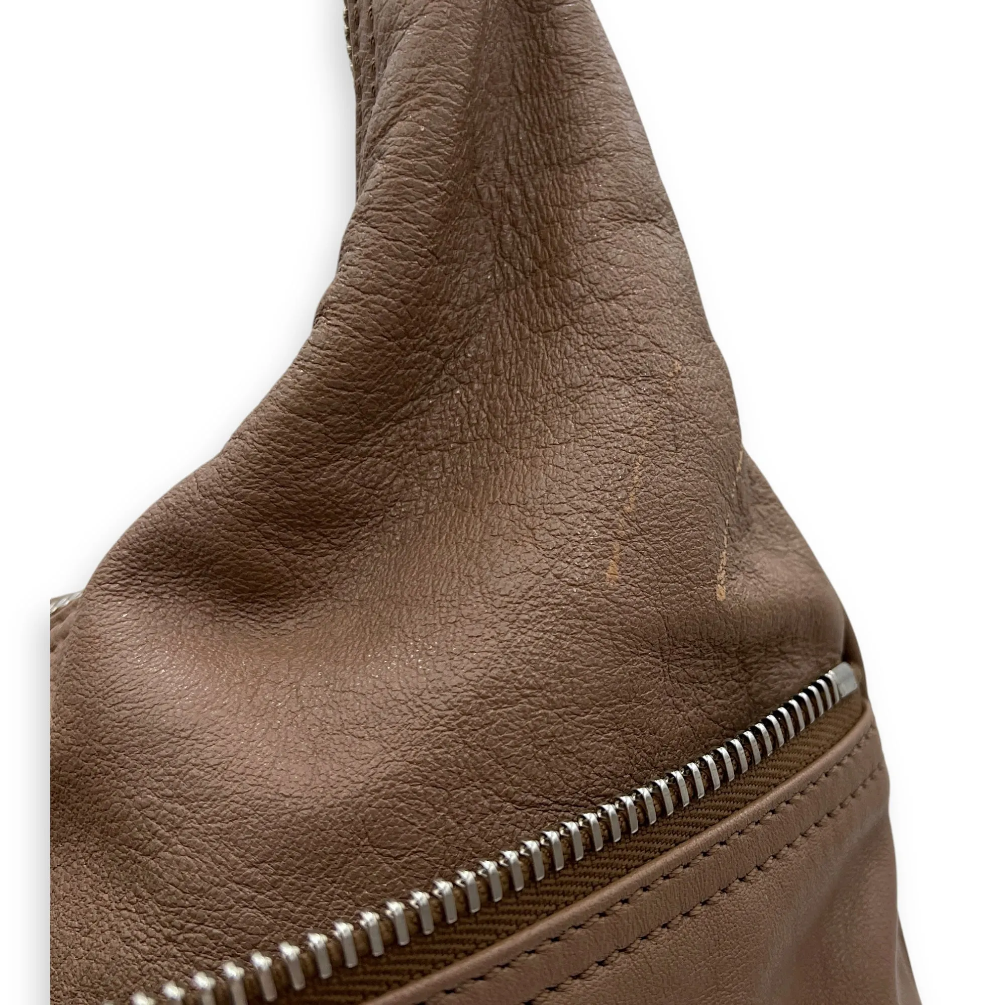 Hobo Shoulder Bag in Calfskin   Silver hardware