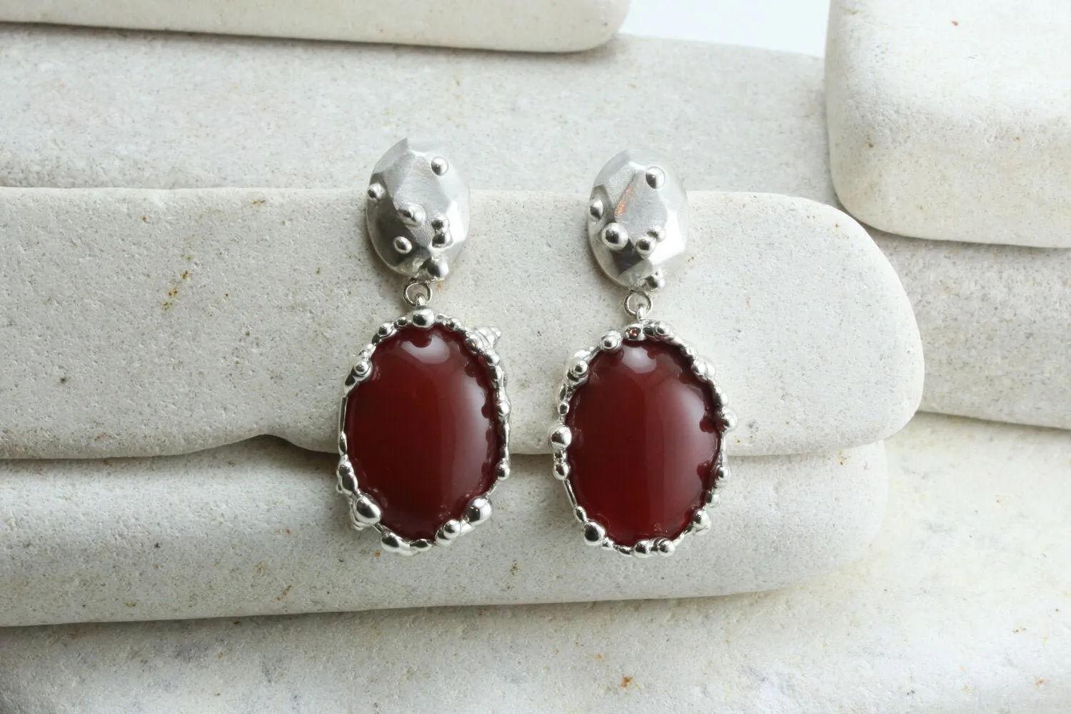 House of Hudson Blobby Carnelian Earrings