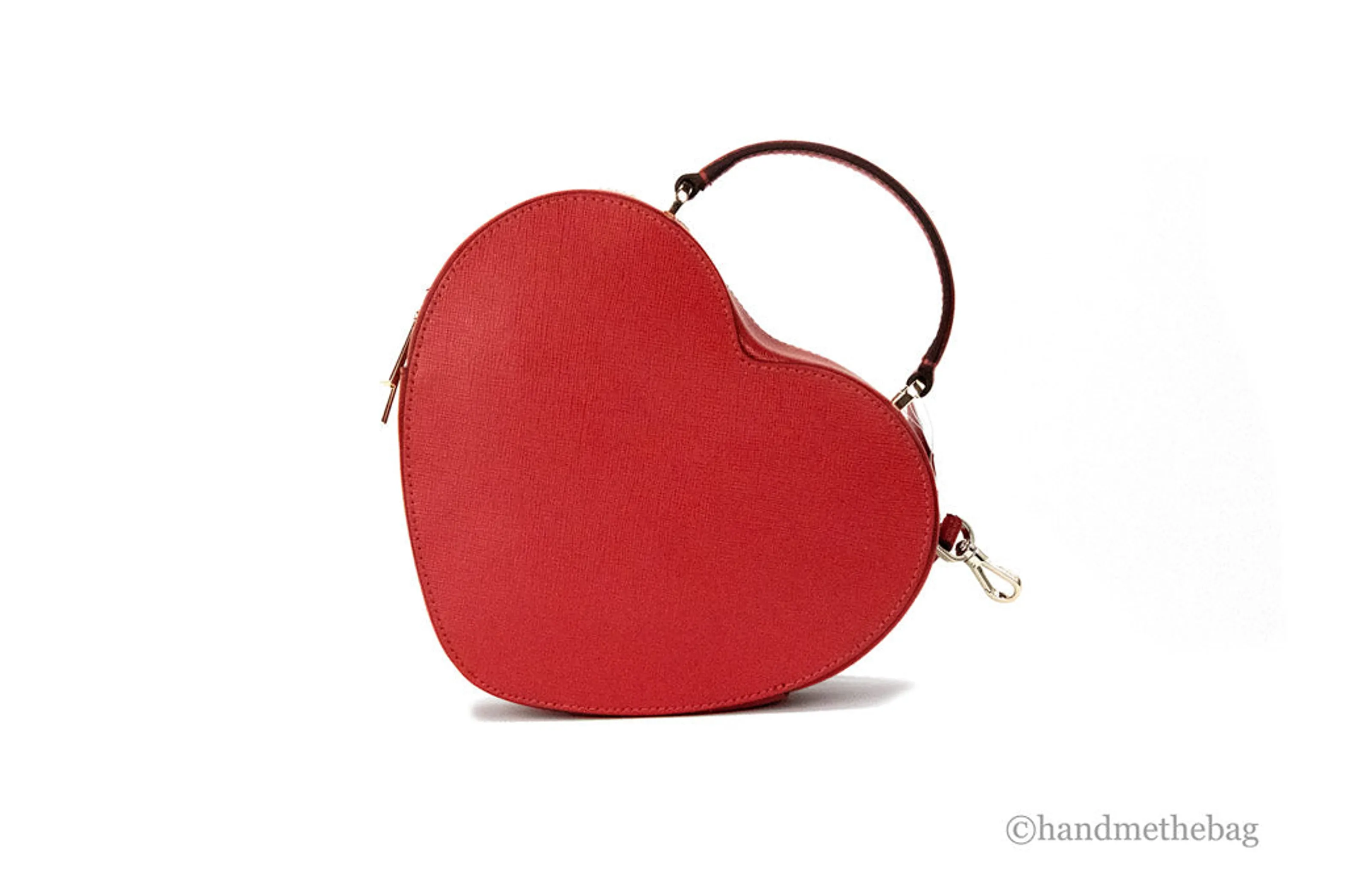 Kate Spade Love Shack Candied Cherry Saffiano Leather Top Handle Heart Crossbody Handbag