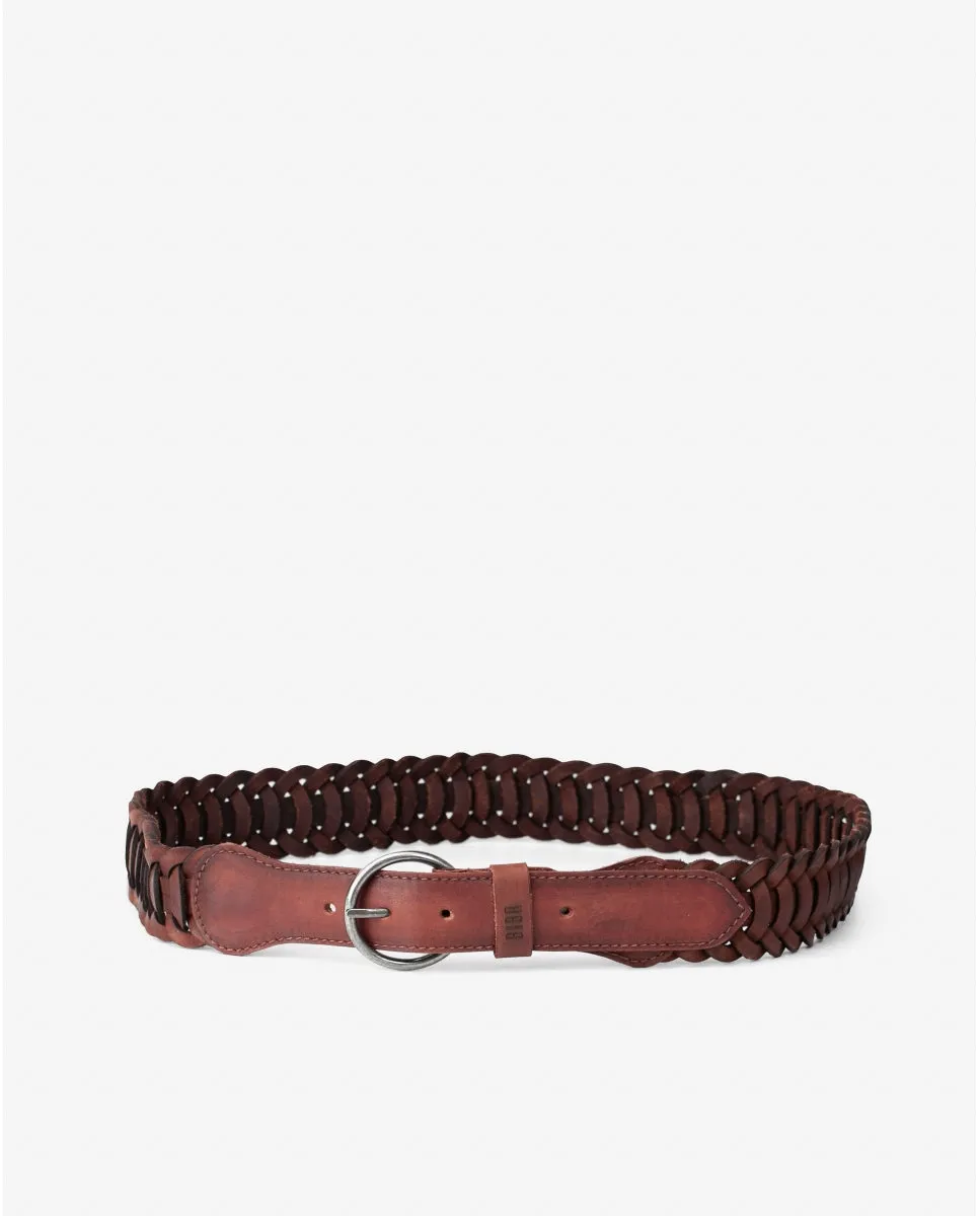 Kelsey Brown Leather Belt in Dark Brown by BIBA