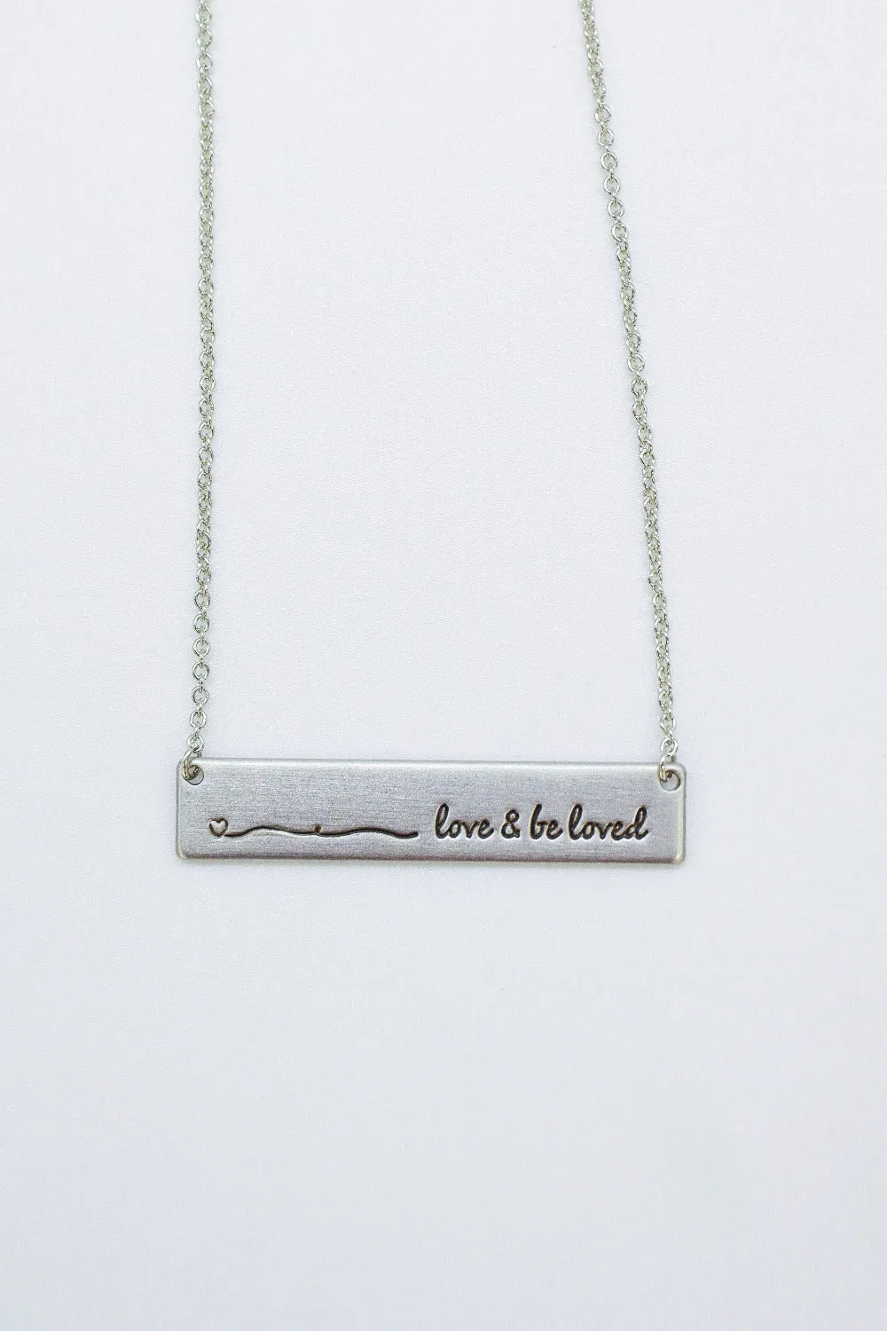 Love   Be Loved Bar Necklace - Final Sale