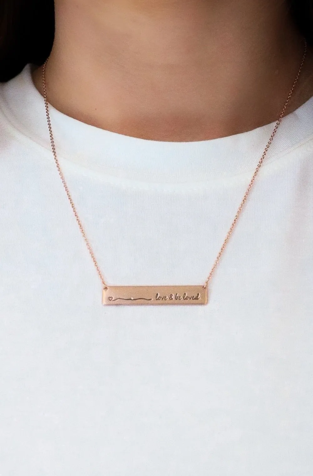 Love   Be Loved Bar Necklace - Final Sale