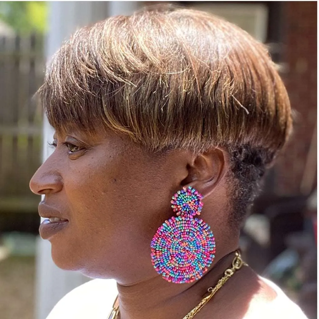 'Morgan' Beaded Drop Earrings