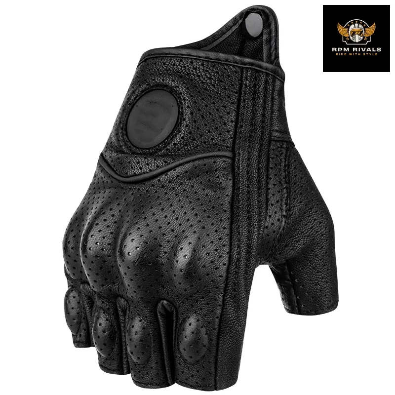 Motorcycle Leather Gloves Motorcycle Brigade Motorcycle Riding Half Finger For Men And Women