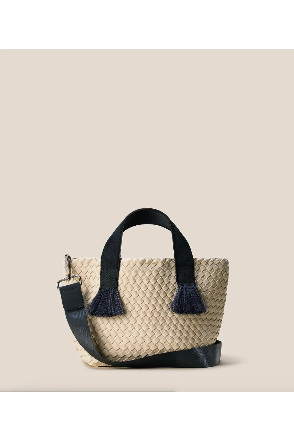 NAGHEDI Tulum Tote Small Woven Bag SN0194 | Moon (Solid)