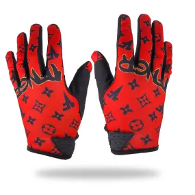 Red x Black Louis Gloves with Strap - MX | MTB | Street