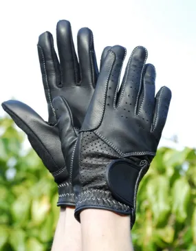 Rhinegold Leather Riding Gloves