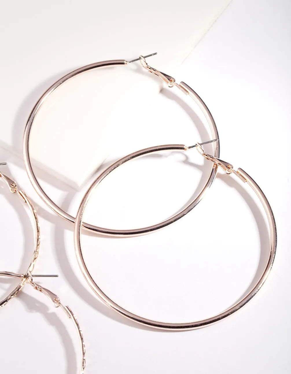 Rose Gold 60MM Hoop Earring Pack