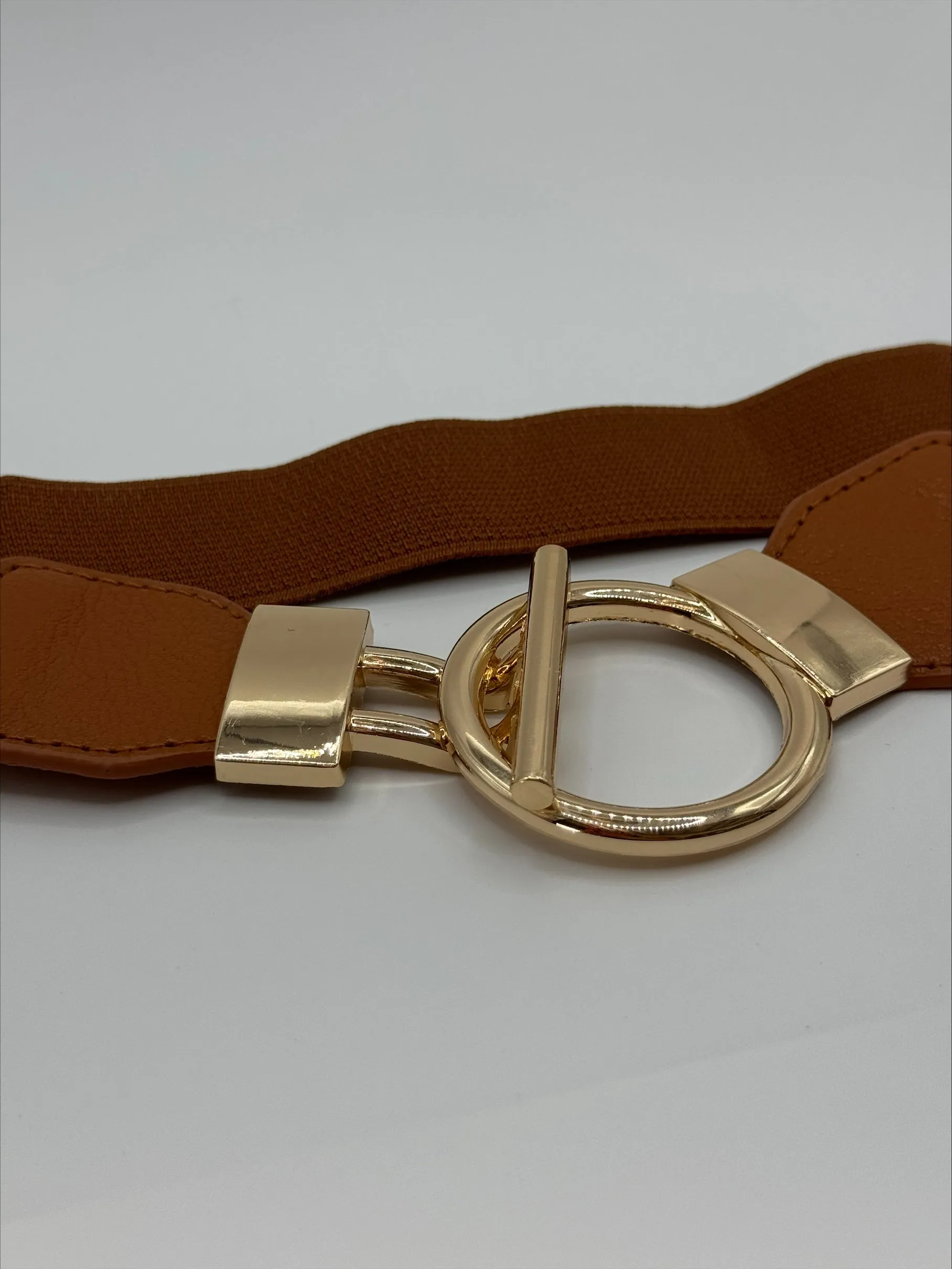 Santana Caramel Stretch Waist Belt