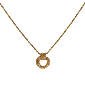 Serpentine Triple Loop Pendant - Gold