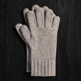 Solid Cashmere Gloves - Stone