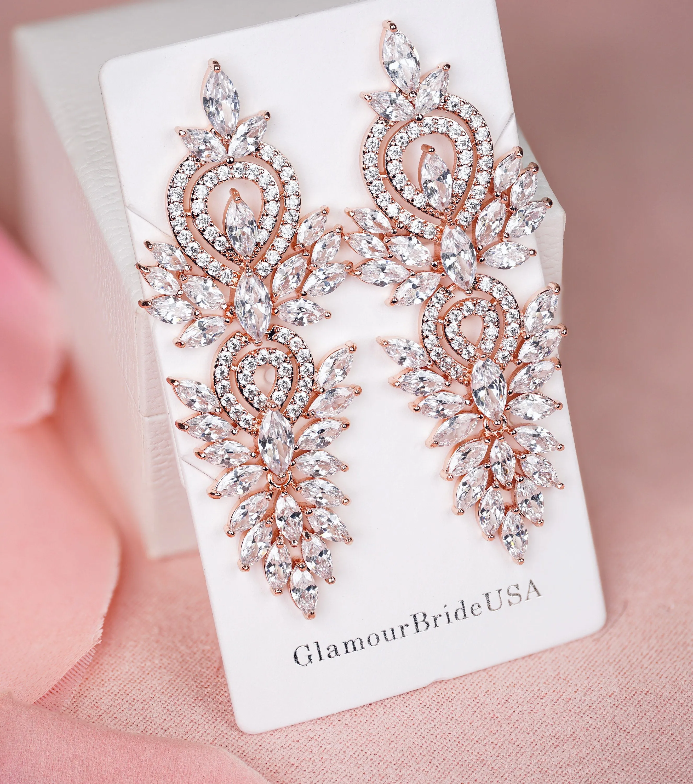 Statement Crystal Earrings - Sara