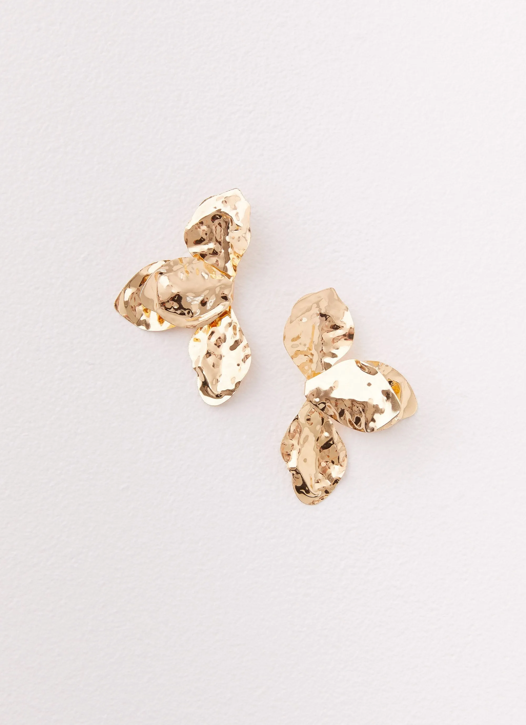 Stonelet Statement Earrings - Gold