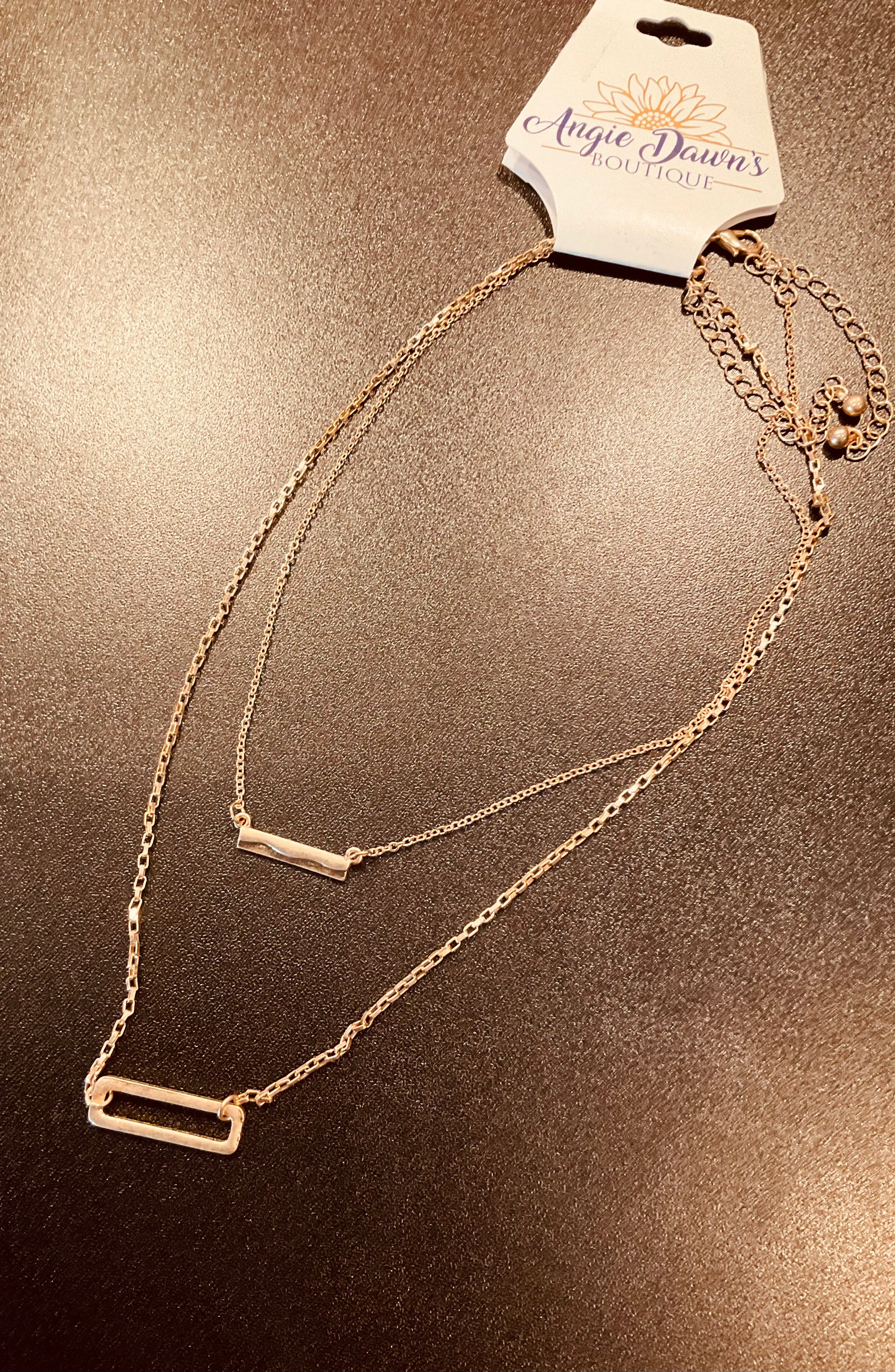 Two Layering Necklaces In Gold Or Silver